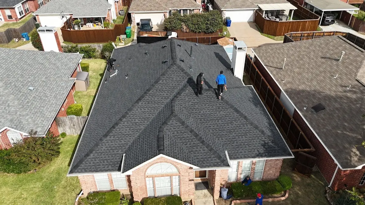 Slate & Tile Roof Repair work in progress on a Harahan property